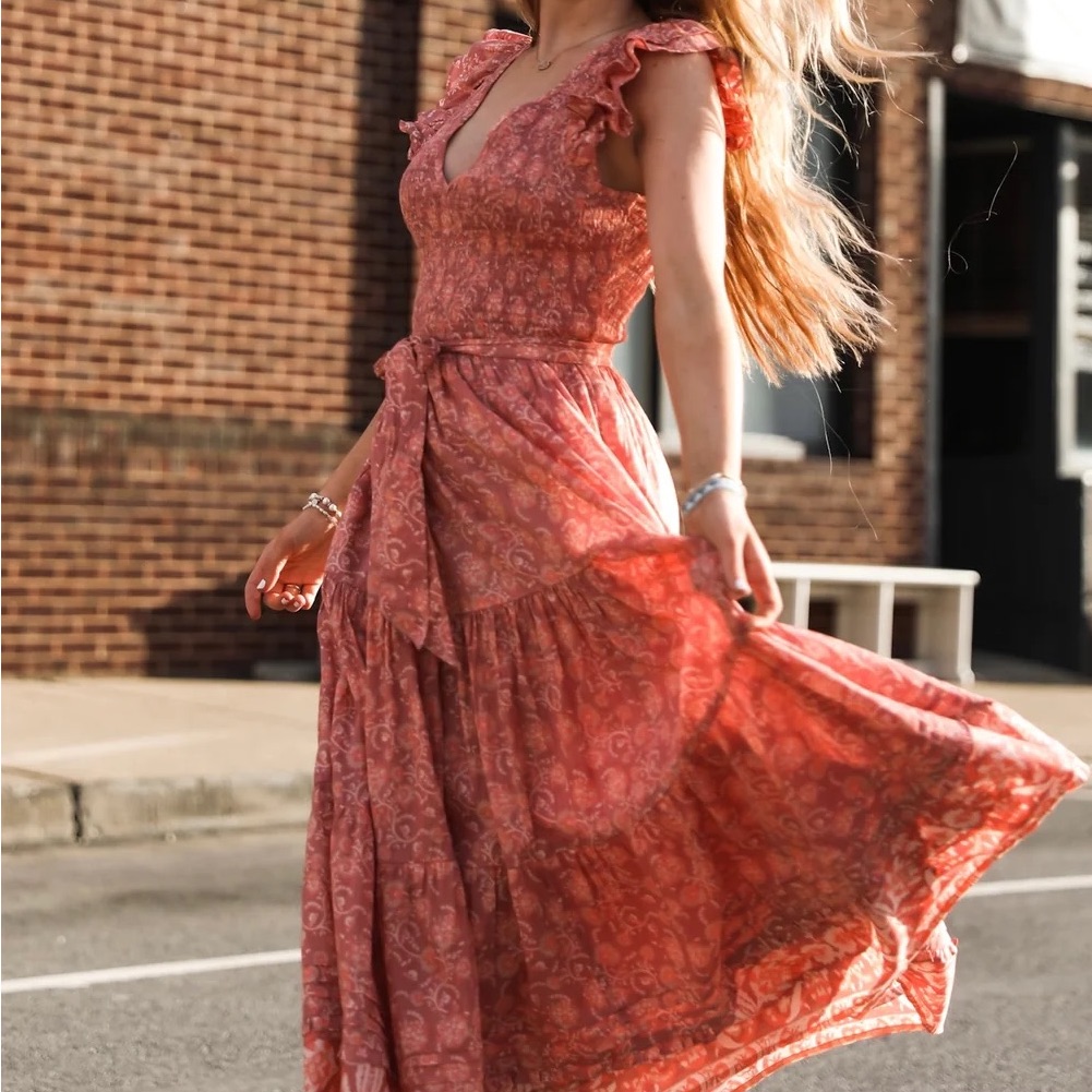 Cleobella Rita Ankle Dress Floral Size M Nwot